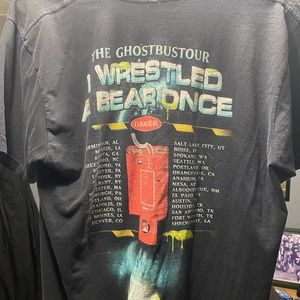 Vintage ghost busters i wrestled a bear once band t shirt